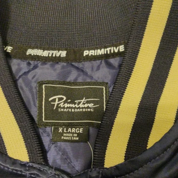 Primitive Men's Navy and Gold Varsity Jacket